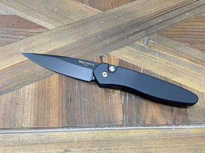 Pro-Tech Newport 3407 Auto Knife Black (3") (Black Blade) - NORTH RIVER OUTDOORS