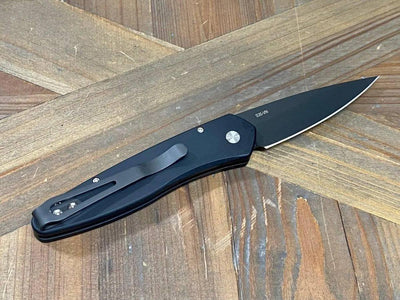 Pro-Tech Newport 3407 Auto Knife Black (3") (Black Blade) - NORTH RIVER OUTDOORS