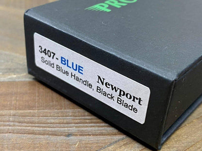 Pro-Tech Newport 3407-BLUE Auto Knife Black (3") (Blue Handle) - NORTH RIVER OUTDOORS
