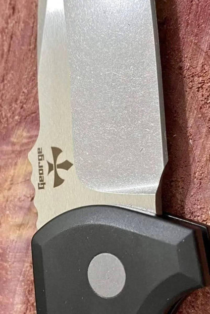 Pro-Tech Rockeye Auto Black Handle, Stonewash S35VN Blade LG301 - NORTH RIVER OUTDOORS