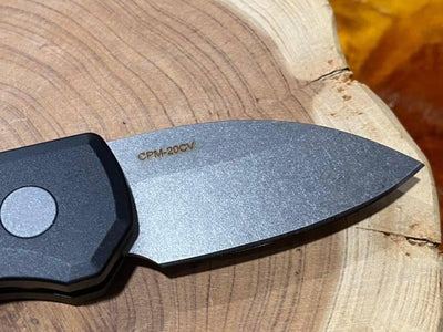 Pro-Tech Runt 5 Black Stonewash Wharncliffe 20-CV (R5101) - NORTH RIVER OUTDOORS