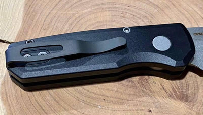Pro-Tech Runt 5 Black Stonewash Wharncliffe 20-CV (R5101) - NORTH RIVER OUTDOORS