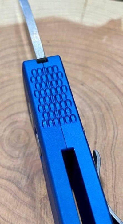 Pro-Tech Runt 5 Blue Handle Stonewash Wharncliffe 20-CV (R5101-Blue) - NORTH RIVER OUTDOORS