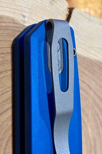 Pro-Tech Runt 5 Blue Handle Stonewash Wharncliffe 20-CV (R5101-Blue) - NORTH RIVER OUTDOORS
