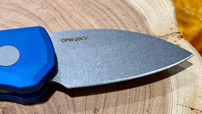 Pro-Tech Runt 5 Blue Handle Stonewash Wharncliffe 20-CV (R5101-Blue) - NORTH RIVER OUTDOORS