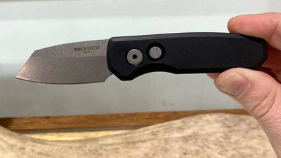 Pro-Tech Runt 5 R5401 Magnacut SW Reverse Tanto Blade Black Handle (USA) - NORTH RIVER OUTDOORS