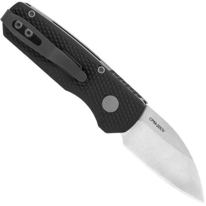 Pro-Tech Runt 5 Textured Black Stonewash Wharncliffe 20-CV (R5105) - NORTH RIVER OUTDOORS