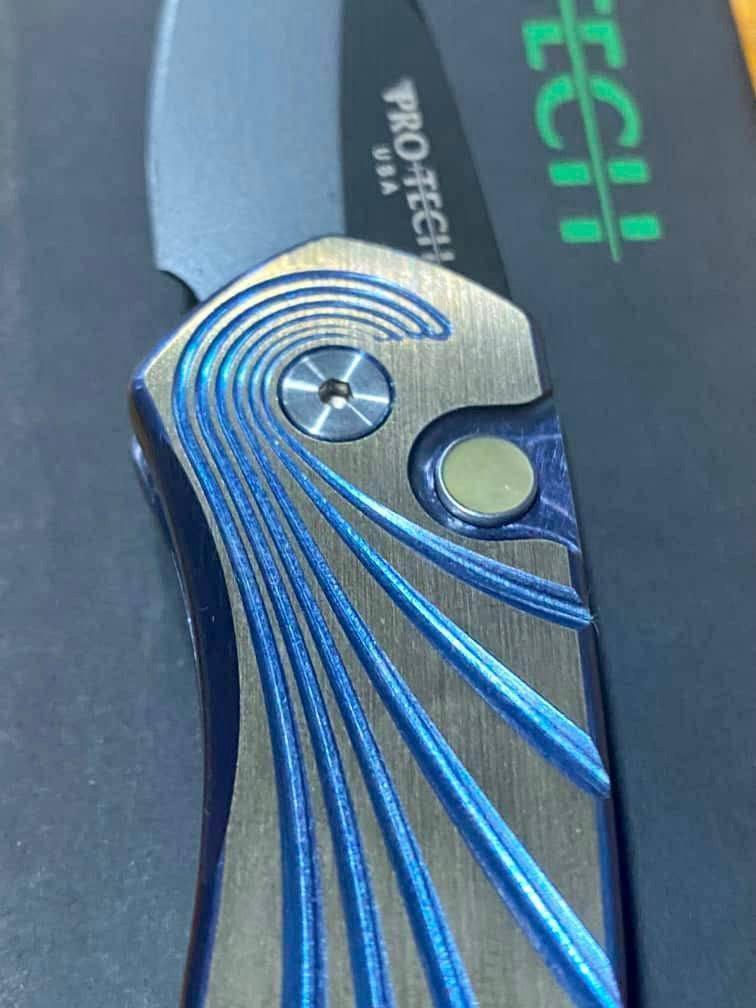 Pro-Tech Sprint 2952 Custom, 2-Tone Milled Titanium / DLC S35VN (USA) - NORTH RIVER OUTDOORS