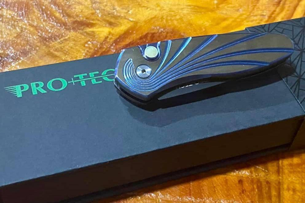 Pro-Tech Sprint 2952 Custom, 2-Tone Milled Titanium / DLC S35VN (USA) - NORTH RIVER OUTDOORS