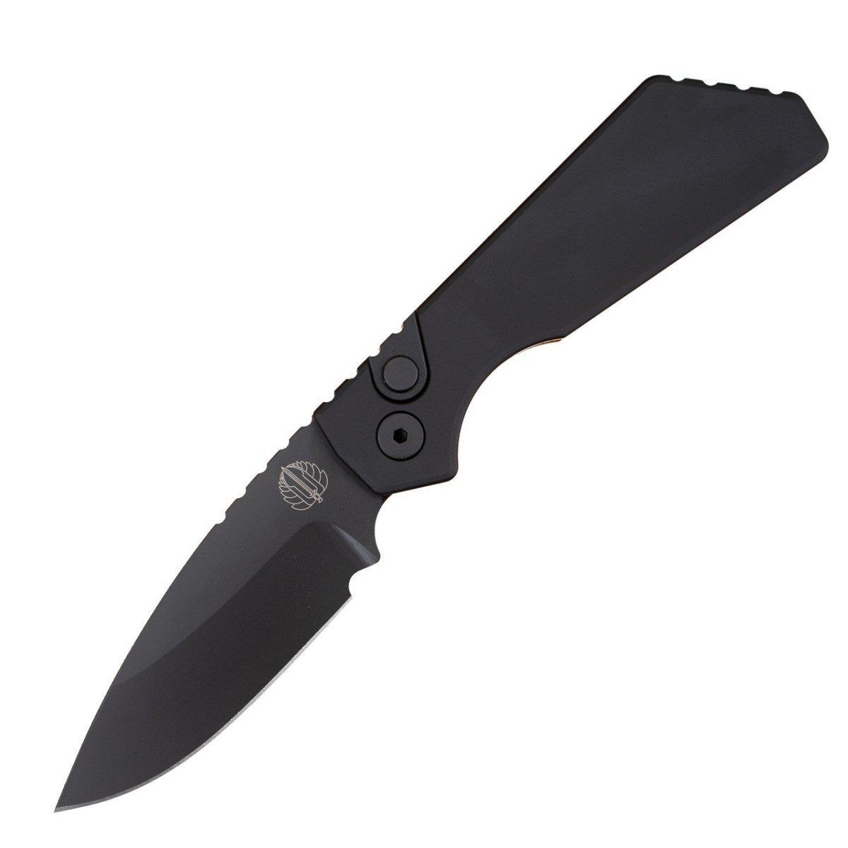 Pro-Tech Strider PT203 Auto Black Magnacut DLC Black Drop Point (USA) - NORTH RIVER OUTDOORS