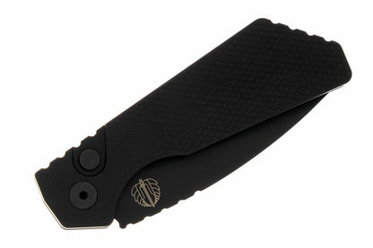 Pro-Tech Strider PT207 Auto Black DLC Magnacut Black Textured Handle (USA) - NORTH RIVER OUTDOORS