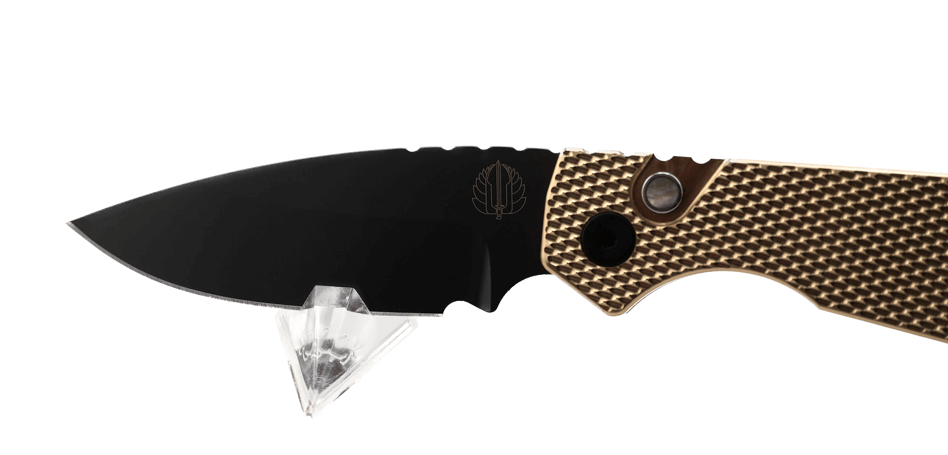 Pro-Tech Strider PT236 PT+ Auto Folding Knife 3.05" MagnaCut Black DLC Drop Point Blade AlBronze Bronze Handles - NORTH RIVER OUTDOORS