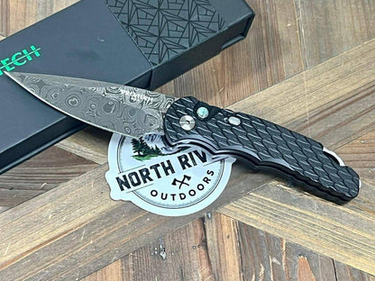 Pro-Tech T530-DAMA Tactical Response 5 Auto Knife (3.25" Black) Damascus - NORTH RIVER OUTDOORS