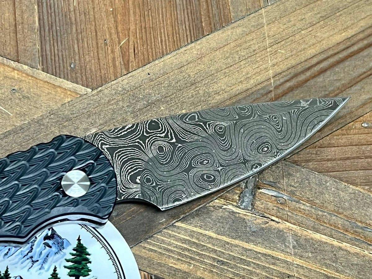 Pro-Tech T530-DAMA Tactical Response 5 Auto Knife (3.25" Black) Damascus - NORTH RIVER OUTDOORS