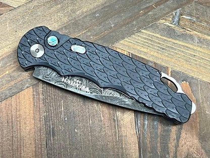 Pro-Tech T530-DAMA Tactical Response 5 Auto Knife (3.25" Black) Damascus - NORTH RIVER OUTDOORS