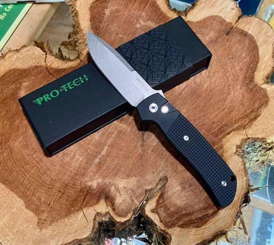 Pro-Tech Terzuola ATCF Auto Textured Blk (3.5" Stonewash Magnacut) BT2714 - NORTH RIVER OUTDOORS