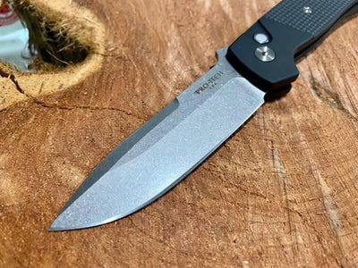 Pro-Tech Terzuola ATCF Auto Textured Blk (3.5" Stonewash Magnacut) BT2714 - NORTH RIVER OUTDOORS