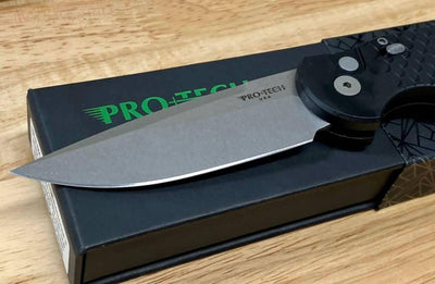 Pro-Tech TR-3 MC1 Magnacut Knife Fish Scale Black - NORTH RIVER OUTDOORS