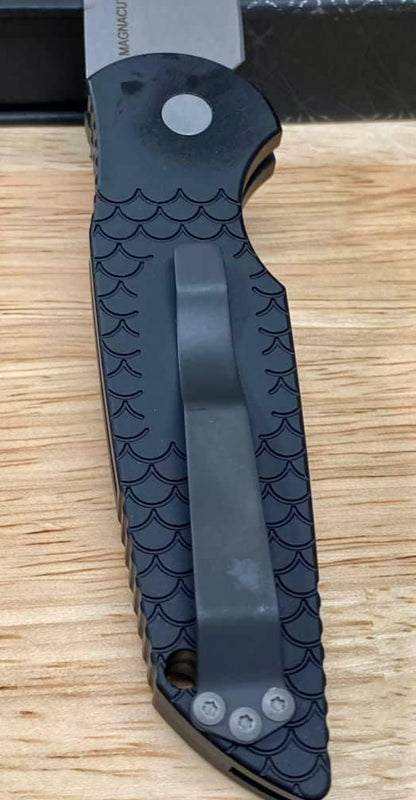 Pro-Tech TR-3 MC1 Magnacut Knife Fish Scale Black - NORTH RIVER OUTDOORS