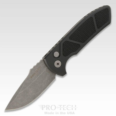 Protech Les George SBR Acid Washed Knife Textured Black (2.6") - NORTH RIVER OUTDOORS