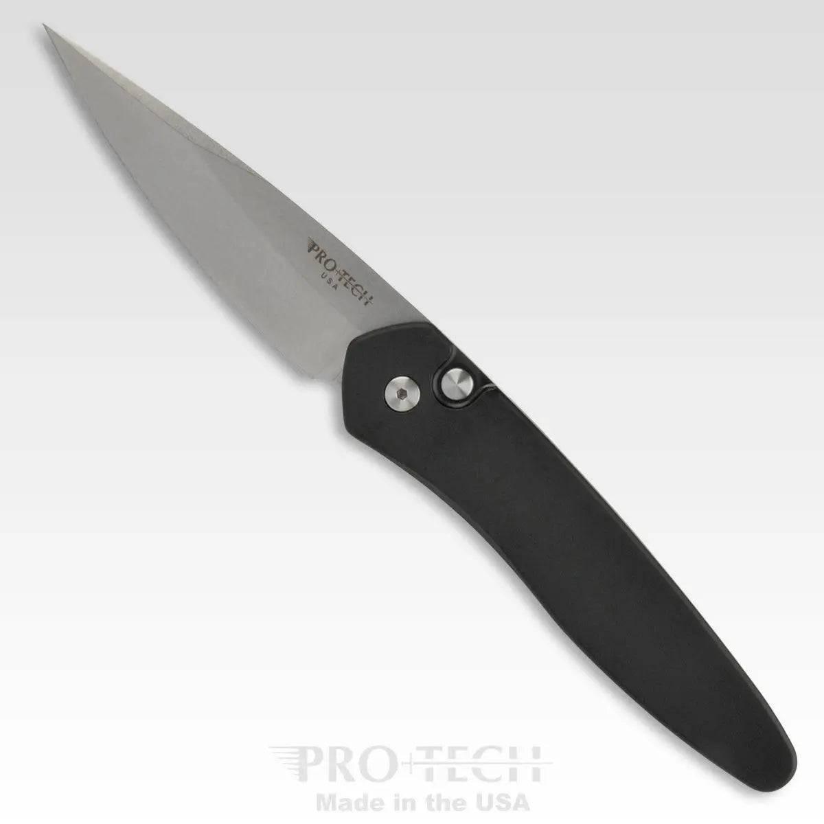 ProTech Newport Auto Knife Black (3" Stonewash) 3405 - NORTH RIVER OUTDOORS