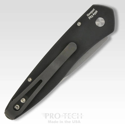 ProTech Newport Auto Knife Black (3" Stonewash) 3405 - NORTH RIVER OUTDOORS