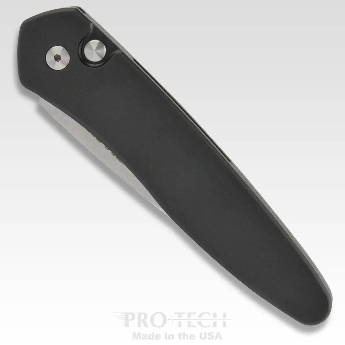 ProTech Newport Auto Knife Black (3" Stonewash) 3405 - NORTH RIVER OUTDOORS