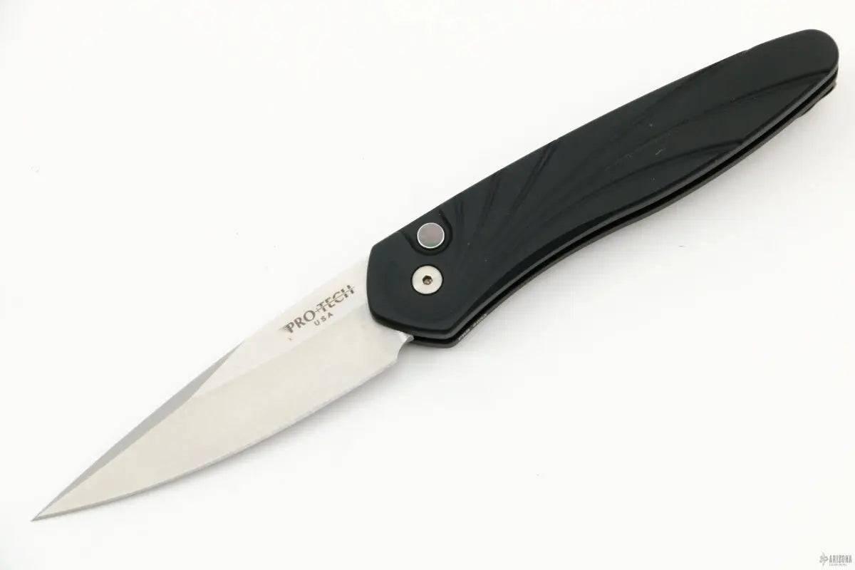 Protech Newport Auto Knife Black 3D Wave (3") 3436 - NORTH RIVER OUTDOORS