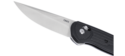 CRKT 7170 Sero Crossbar Lock Flipper Knife 3.02" S35VN Satin Drop Point Black Handles