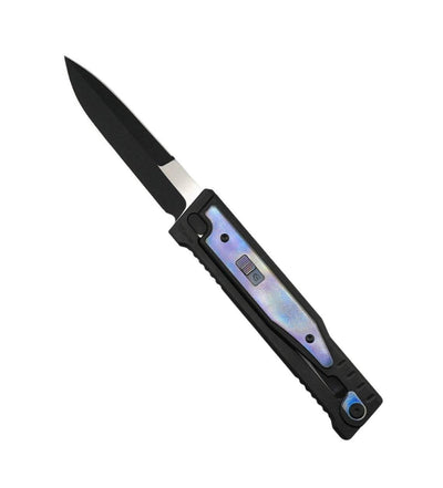 REATE EXO GRAVITY OTF KNIFE PVD TITANIUM ANODIZED INLAY 3.75" DAGGER SATIN - NORTH RIVER OUTDOORS