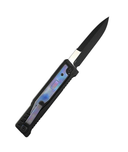 REATE EXO GRAVITY OTF KNIFE PVD TITANIUM ANODIZED INLAY 3.75" DAGGER SATIN - NORTH RIVER OUTDOORS