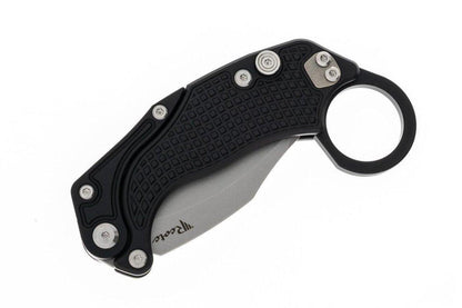Reate Exo-K Karambit Gravity Knife Black Aluminum (3.1" Stonewash) - NORTH RIVER OUTDOORS