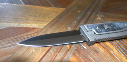 REATE EXO-M OTF GRAVITY KNIFE TITANIUM/BLACK MICARTA 2.95" DOUBLE EDGE SATIN - NORTH RIVER OUTDOORS