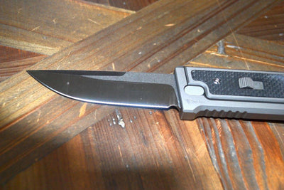 REATE EXO-M OTF GRAVITY KNIFE TITANIUM/BLACK MICARTA 2.95" DROP POINT SATIN - NORTH RIVER OUTDOORS