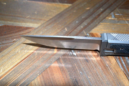 REATE EXO-M OTF GRAVITY KNIFE TITANIUM/BLACK MICARTA 2.95" DROP POINT SATIN - NORTH RIVER OUTDOORS