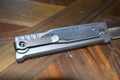 REATE EXO-M OTF GRAVITY KNIFE TITANIUM/BLACK MICARTA 2.95" DROP POINT SATIN - NORTH RIVER OUTDOORS