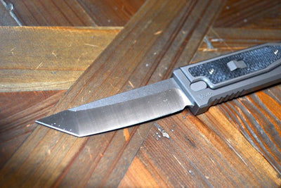REATE EXO-M OTF GRAVITY KNIFE TITANIUM/BLACK MICARTA 2.95" TANTO SATIN - NORTH RIVER OUTDOORS