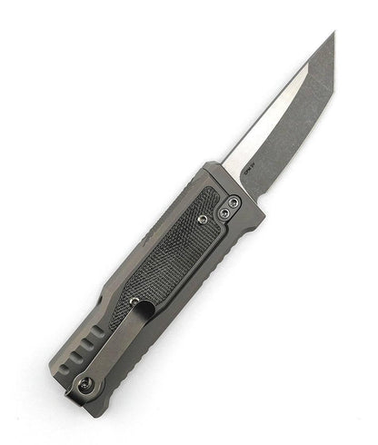 Reate EXO Mini Stonewash Tanto Gravity Knife Titanium Black Micarta (3V) - NORTH RIVER OUTDOORS