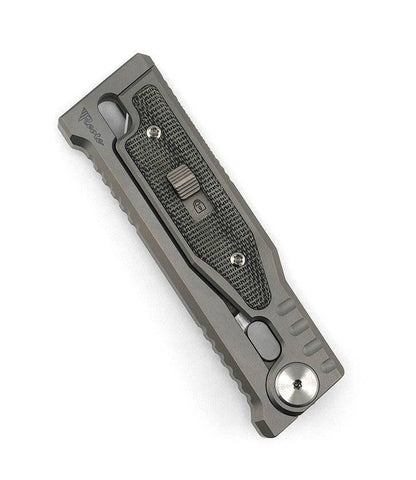 Reate EXO Mini Stonewash Tanto Gravity Knife Titanium Black Micarta (3V) - NORTH RIVER OUTDOORS