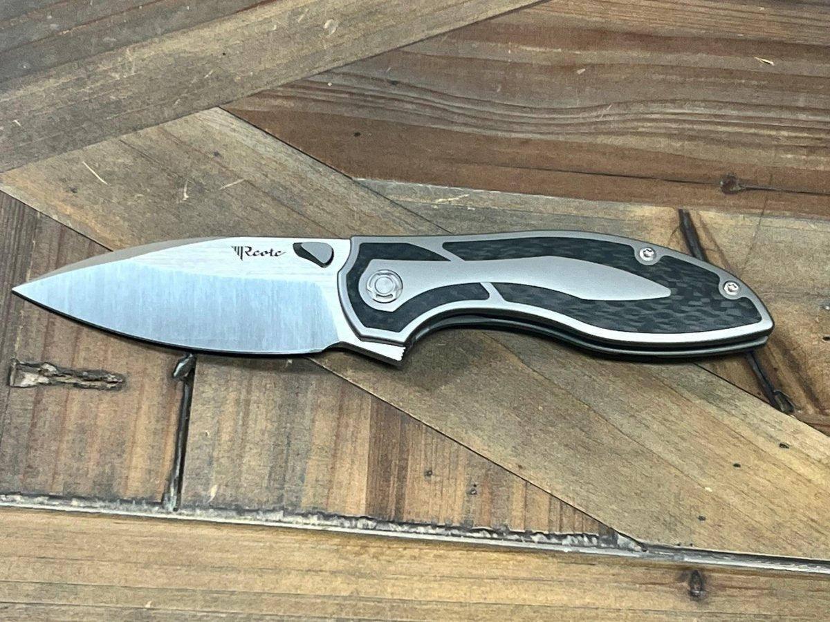 Reate Iron-X Framelock Titantium Folding Knife Carbon Fiber - NORTH RIVER OUTDOORS