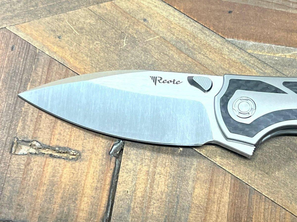 Reate Iron-X Framelock Titantium Folding Knife Carbon Fiber - NORTH RIVER OUTDOORS