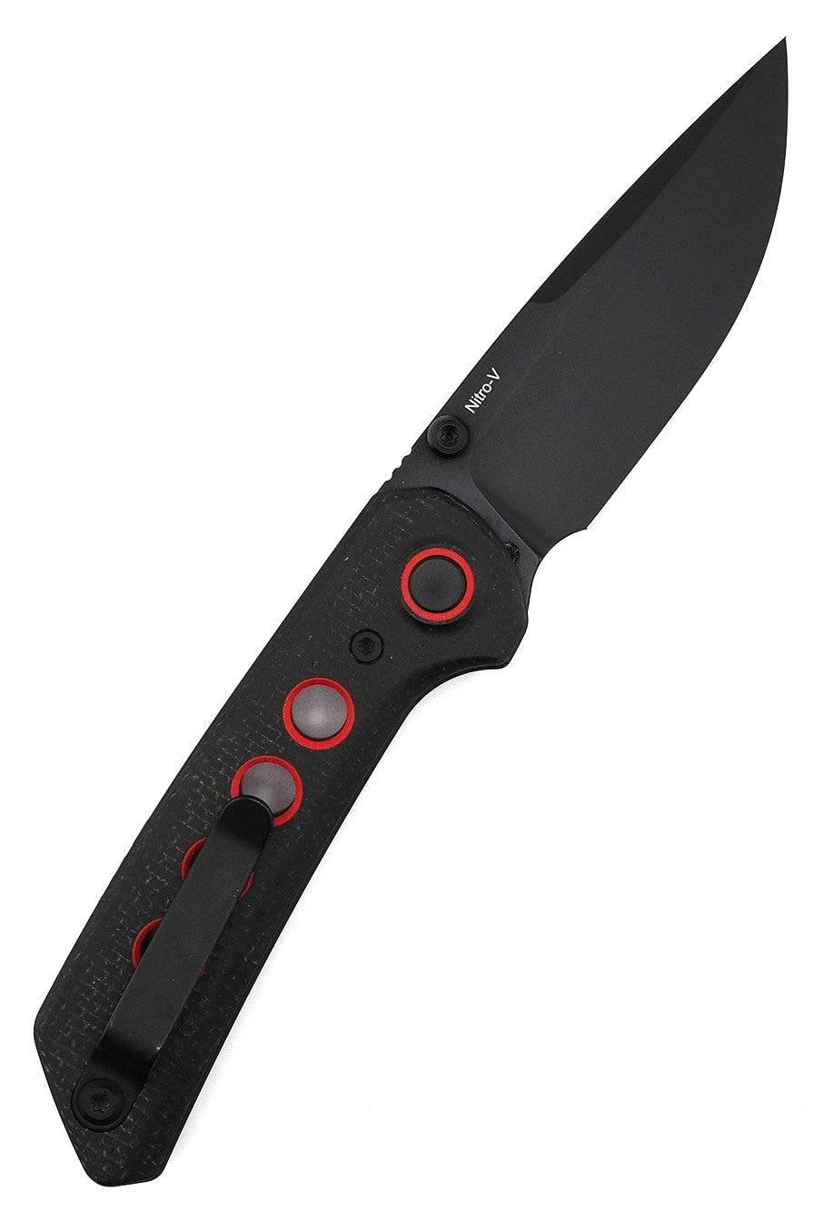 Reate PL-XT Black Micarta - Nitro-V - Black PVD - Red G10 Inlay - NORTH RIVER OUTDOORS