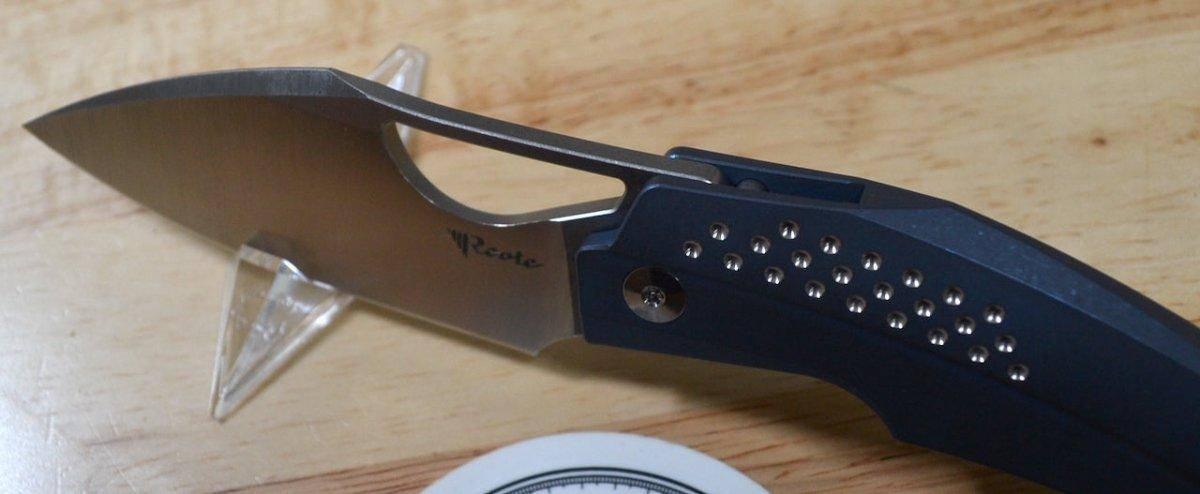 Reate Tashi Bharucha Baby Machine Frame Lock Knife Blue Titanium (3.25" Satin) - NORTH RIVER OUTDOORS
