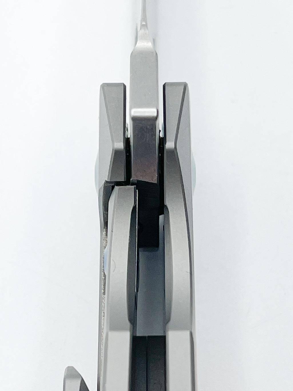 Reate Tashi Bharucha T2500 Flipper Knife 2.375" M390 Satin Blade Titanium Handles with Orange G10 Inlay - NORTH RIVER OUTDOORS