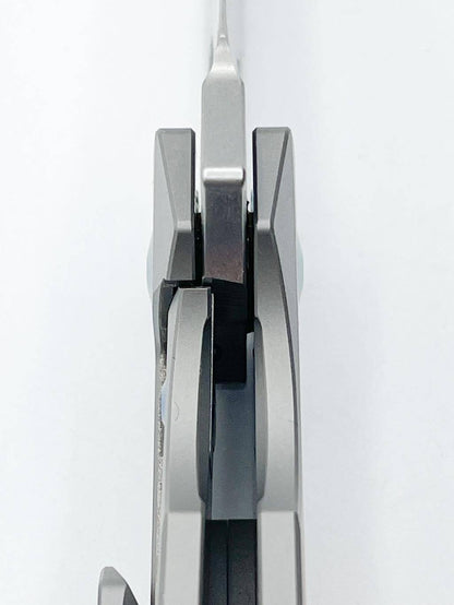 Reate Tashi Bharucha T2500 Flipper Knife 2.375" M390 Satin Blade Titanium Handles with Orange G10 Inlay - NORTH RIVER OUTDOORS