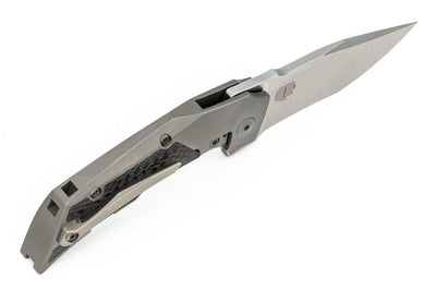 Reate Tashi Bharucha T3000 Flipper Knife 3" M390 Satin Blade Titanium Carbon Fiber - NORTH RIVER OUTDOORS