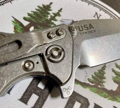 Hinderer Eklipse Harpoon Spanto Battle Blue Knife Stonewash G10 - NORTH RIVER OUTDOORS