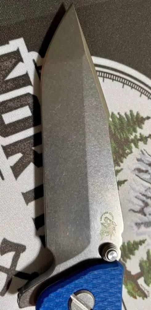 Hinderer Eklipse Harpoon Spanto Battle Blue Knife Stonewash G10 - NORTH RIVER OUTDOORS