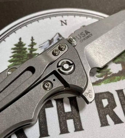 Hinderer Eklipse Harpoon Spanto Knife Working Finish Blue/Translucent Green G10 3.5" - NORTH RIVER OUTDOORS