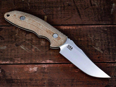 Rick Hinderer Emmett Fixed Blade Stonewash Micarta Handles - NORTH RIVER OUTDOORS